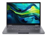 Acer Aspire Spin 14 ASP14-52MTN-75Q5 Intel Core Ultra 7 155U Hybrid (2-i-1) 35,6 cm (14") Berøringsskærm WUXGA 16 GB LPDDR5x-SDRAM 1 TB SSD Wi-Fi 6 (802.11ax) Windows 11 Home Grå