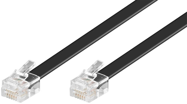 Goobay 50322 telefonkabel 6 m Sort