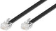 Goobay 50322 telefonkabel 6 m Sort