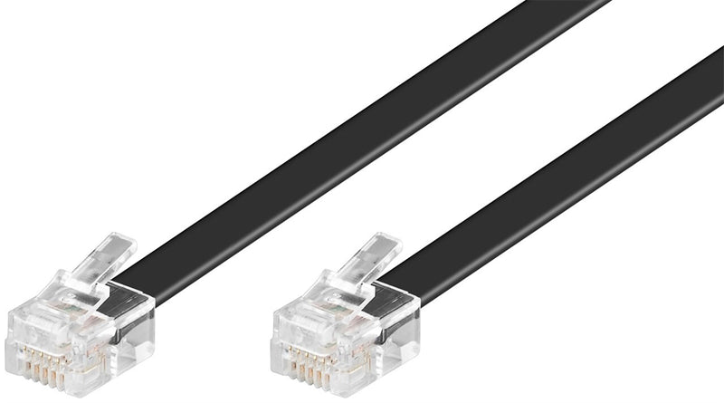 Goobay 50322 telefonkabel 6 m Sort
