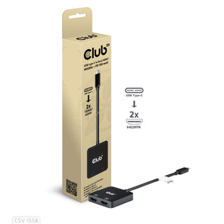 CLUB3D CSV-1558 video-splitter USB Type-C 2x HDMI