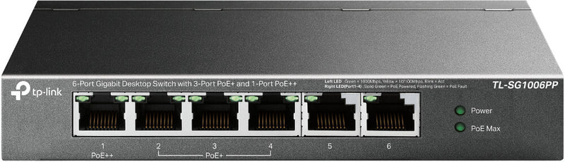 TP-Link TL-SG1006PP netværksswitch Ikke administreret Gigabit Ethernet (10/100/1000) Strøm over Ethernet (PoE) Grå