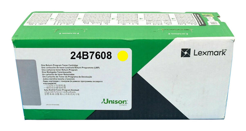 Lexmark 24B7608 tonerpatron 1 stk Original Gul