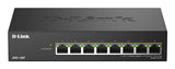 D-Link DMS-108P/E netværksswitch Ikke administreret 2.5G Ethernet (100/1000/2500) Strøm over Ethernet (PoE) Sort