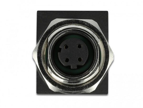 DeLOCK 66312 kabel kønsskifter M12 RJ45 Sort