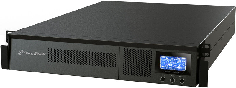 PowerWalker VFI 1000RM LCD UPS-enhed Dobbeltkonvertering (online) 1 kVA 900 W 6 AC stikkontakt(er)