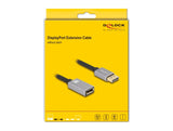 DeLOCK 81079 DisplayPort kabel 1 m Sort, Grå