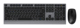 Gembird KBS-WPS-02 tastatur Mus inkluderet Hjemme/kontor RF trådløs + Bluetooth QWERTY US International, Ukrainsk, Russisk Sort
