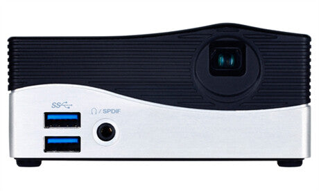 GIGABYTE BRIX Standard-kast projektor 75 ANSI lumens DLP WVGA (854x480) Sort, Sølv