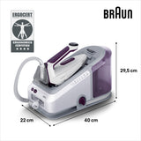 Braun CareStyle 7 IS7266VI Pressurized steam ironing station 2700 W 2 L EloxalPlus soleplate Violet