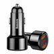 Baseus CCMLC20A-01 oplader til mobil enhed Smartphone Sort USB Hurtig opladning Automatisk