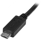 StarTech.com USBUBEXT50CM USB-kabel USB 2.0 0,5 m Micro-USB B 0,48 Gbit/sek. Sort