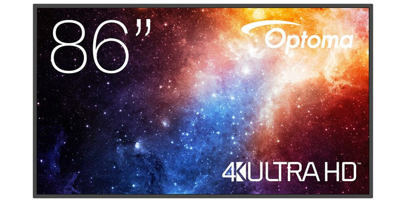 Optoma N3861K Digital fladpaneldisplay 2,18 m (86") LED Wi-Fi 450 cd/m² 4K Ultra HD Sort Android 11 24/7