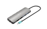 i-tec C31NANOHDM2DOCPD dockingstation Ledningsført USB 3.2 Gen 1 (3.1 Gen 1) Type-C Sølv