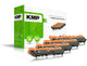 KMP MULTIPACK B-T58V tonerpatron 4 stk Kompatibel Sort, Blå, Magenta, Gul