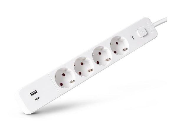Entac ESES1.5G4-1.5-SW-1UA1UC stikdåse 1,5 m 4 AC stikkontakt(er) Indendørs Hvid