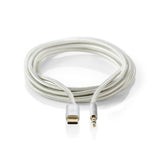 Nedis CCTB65940AL10 lydkabel 1 m USB C 3.5mm Aluminium