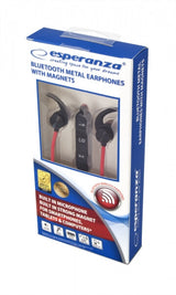 Esperanza EH186K hovedtelefoner/headset Trådløs I ørerne Sport Bluetooth Sort, Rød
