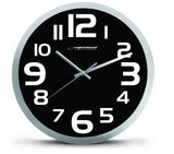 Esperanza EHC013K Wall Clock - Zurich - Black Kvartsur Oval Sort, Hvid