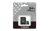 Kingston Technology 64GB microSDXC Industrial C10 A1 pSLC kort + SD-adapter