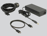 DeLOCK 87725 dockingstation Ledningsført Thunderbolt 3 Sort, Sølv