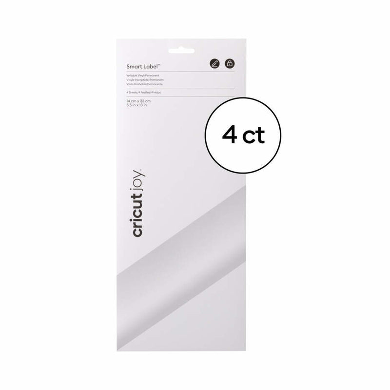 Cricut Joy Smart Label Writable selvklæbende etiket Permanent Hvid 4 stk