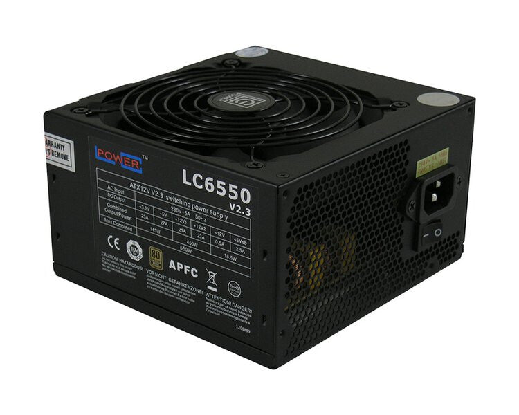 LC-Power LC6550 V2.3 enhed til strømforsyning 550 W 20+4 pin ATX ATX Sort