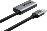 Vision TC 5MUSB3.0EXT+/BL USB-kabel USB 3.2 Gen 1 (3.1 Gen 1) 5 m USB A 3 Gbit/sek. Sort, Sølv