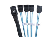 Prokord SATA-0021 Serial Attached SCSI (SAS)-kabel 0,5 m Sort, Blå