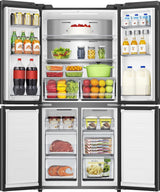 Hisense RQ5P470SAFD side-by-side køle-fryseskab Fritstående 483 L Sort