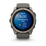 Garmin fēnix 9 3,56 cm (1.4") AMOLED 51 mm Digital 454 x 454 pixel Berøringsskærm Titanium Wi-Fi GPS (satellit)