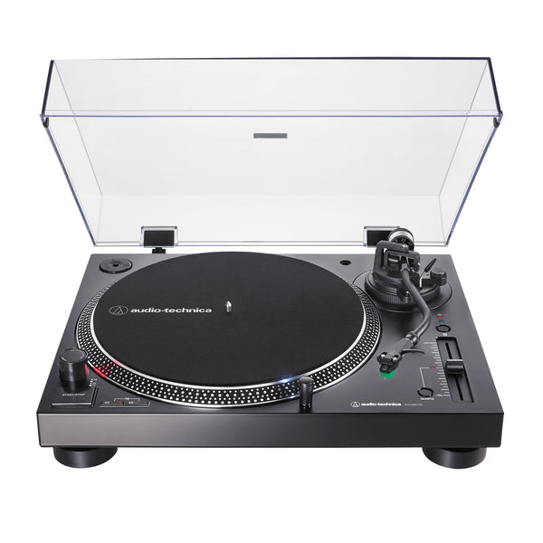 Audio-Technica AT-LP120XBT-USB Direct drev pladespiller Sort, Transparent Vejledning