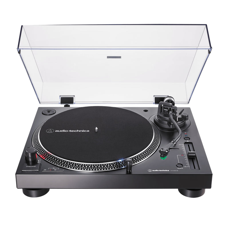 Audio-Technica AT-LP120XBT-USB Direct drev pladespiller Sort, Transparent Vejledning