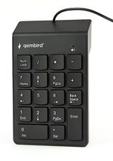 Gembird KPD-U-03 numerisk tastatur Laptop/PC USB Sort