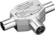 Goobay 11532 kabelsplitter eller -samler Kabelfordeler Sølv