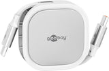 Goobay 77425 USB-kabel USB 2.0 1 m USB C 0,48 Gbit/sek. Sølv, Hvid