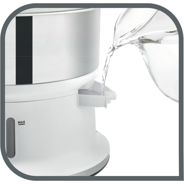 Tefal VC1451 dampkoger 2 kurv(e) Bordplade Rustfrit stål, Hvid