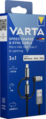 Varta 57937 101 111 oplader til mobil enhed Universel Lightning, USB Indendørs