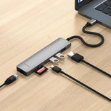 Satechi ST-P7SM interface hub USB Type-C 10000 Mbit/s Grå