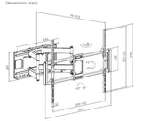 Gembird WM-120ST-01 tv-beslag 3,05 m (120") Sort