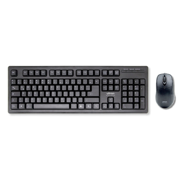 Ultron UMC-200 tastatur Mus inkluderet Universel USB QWERTZ Tysk Sort