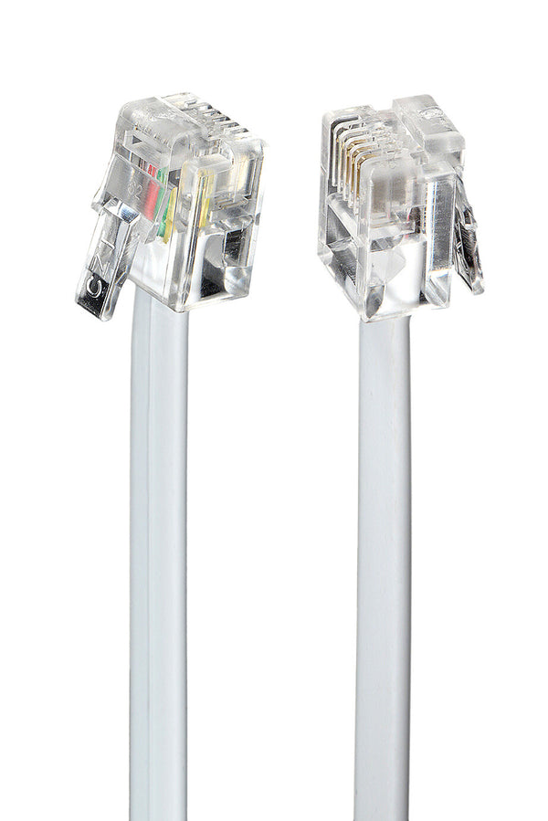 Gembird TC6P4C-3M telefonkabel Hvid
