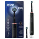 Oral-B Pro 3 Pro3 3000 Voksen Roterende, pulserende tandbørste Sort