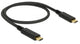 DeLOCK 85529 USB-kabel USB 3.2 Gen 2 (3.1 Gen 2) 0,5 m USB C 10 Gbit/sek. Sort