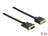 DeLOCK 86755 videokabel adapter 5 m DVI VGA (D-Sub) Sort