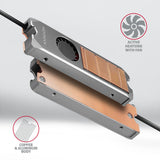 Axagon CLR-M2FAN Computerkølesystem Solid-state drev, M.2 NVMe SSD Køleplade/køler 2 cm Grå 1 stk