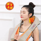 Extralink Smart Life Neck Massager | Neck massager | 3 speeds, 30W, AC, DC power supply massageapparat ARM, Bælte, Muskler, Nakke, Skuldre, Universel Orange, Hvid