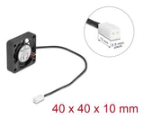 DeLOCK 67286 Computerkølesystem Computerkabinet Ventilator 4 cm Sort 1 stk