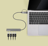 Manhattan 181006 dockingstation USB 3.2 Gen 1 (3.1 Gen 1) Type-A Grå