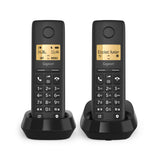 Gigaset BASIC 100 DUO Analog/DECT-telefon Nummervisning Sort